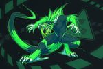  amazing anthro black_fur canine claws green_fur green_tongue male radioactive solo tagme tongue wolf 