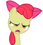  alpha_channel apple_bloom_(mlp) applebloom_(mlp) brown_hair cub equine female feral friendship_is_magic hair hair_bow hi_res horse mammal my_little_pony open_mouth orangel8989 pony reaction_image red_hair solo young 