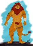  anthrofied balls beijinbeef daddy disney feline lion male mammal mane mufasa muscles penis sheath solo tattoo the_lion_king tlk tribal warrior 