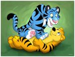 blue_fur cute feline fur hybrid mammal marymouse sitting tiger 
