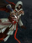  8556705h assassin's_creed_(series) cape copyright_name dagger ezio_auditore_da_firenze hood male_focus signature solo vambraces weapon 