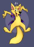  canine clothed clothing fox fur goldenrod half-dressed happy hawaiian_shirt male mammal marymouse open_shirt shirt yellow_fur 