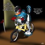  bicycle bmx canine catmonkshiro gloves mammal paws race shoes transformation wolf 