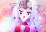  eucliwood_hellscythe godees kore_wa_zombie_desu_ka? long_hair purple_eyes silver_hair solo 