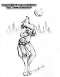  black_and_white breasts canine clothed clothing eyes_closed female howl kacey mammal monochrome plain_background pussy sketch skimpy solo standing undressing white_background wolf 