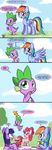  2012 ? blue_eyes bush cloud comic cutie_mark dialog dialogue dragon english_text equine female feral food friendship_is_magic green_eyes hair horn horse magic male mammal multi-colored_hair my_little_pony outside peewee_(mlp) pegasus phoenix pinkie_pie_(mlp) plate pony rainbow_dash_(mlp) rainbow_hair sandwich sandwich_(food) scalie sky solar-slash spike_(mlp) table text tree twilight_sparkle_(mlp) unicorn wings wood 