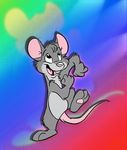  dancing goldenrod_(artist) happy mammal mouse rodent solo 