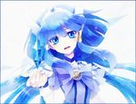  aoki_reika blue blue_eyes blue_hair bow crystal cure_beauty hair_tubes long_hair magical_girl natsuiro_xx precure smile_precure! solo tiara upper_body wrist_cuffs 