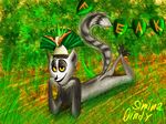 english_text freak king_julian king_julien lemur looking_at_viewer madagascar male simina-cindy simina_cindy text 