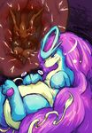  gen_2_pokemon gen_3_pokemon gredtrain highres inside_creature mightyena no_humans pokemon pokemon_(creature) smile suicune vore 