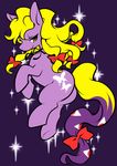  blonde_hair bug butterfly horse ikuta_takanon insect my_little_pony no_humans smile solo touhou yakumo_yukari yellow_eyes 