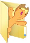  applejack_(mlp) blonde_hair blues27xx cowboy_hat equine eyes_closed female feral folder friendship_is_magic hair hat horse icon looking_at_viewer low_res mammal my_little_pony plain_background pony smile transparent_background 
