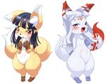  fox furry long_hair looking_at_viewer no_humans open_mouth original red_eyes sakame_(ukan_muri) smile tsune-hime ukan_muri 