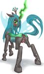  blue_hair butt cum equine female friendship_is_magic green_eyes hair hoihoi hooves horn looking_at_viewer my_little_pony pussy queen_chrysalis_(mlp) wings 
