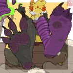  4_toes anthro black_claws boots canine claws clothing delphox dirty_feet feet female foot_fetish foot_focus footwear fur gakuseigitsune_(artist) legwear magic mammal nintendo pawpads paws pok&eacute;mon pok&eacute;mon_(species) socks sweat toe_claws toes video_games 