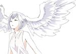  closed_eyes dress errant head_wings k-on! nakano_azusa short_hair solo white_dress 