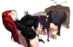  all_fours ass black_hair bottomless breasts cum cum_in_mouth dlite fellatio filia_(skullgirls) futa_with_female futakuchi-onna futanari hair_grab hanging_breasts head_back impossible_clothes large_breasts long_hair multiple_girls nipples oral overflow parasoul_(skullgirls) parody penis red_eyes red_hair rolling_eyes samson_(skullgirls) skin_tight skullgirls stuck television the_ring uncensored 