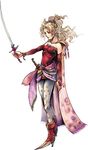  absurdres alternate_costume cape dissidia_final_fantasy final_fantasy final_fantasy_vi green_hair highres photoshop simple_background sword tina_branford weapon 