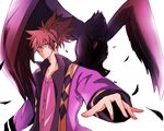  bad_id bad_pixiv_id bird black_hair coat facial_hair green_eyes kanbe_(937883) male_focus object_namesake ponytail raven_(tales) solo stubble tales_of_(series) tales_of_vesperia white_background 