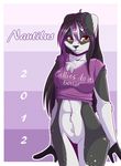  :3 aimi anthro border_collie bottomless breasts brown_eyes canine chest_tuft clothed clothing cute dog female fur hair half-dressed mammal nautilus_(character) pussy solo tuft two_tone_hair 