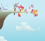  applebloom_(mlp) cliff cub cutie_mark_crusaders_(mlp) equine female feral friendship_is_magic group hair_bow horn horse icaron mammal my_little_pony parody pegasus pony scootaloo_(mlp) shel_silverstein sign sweetie_belle_(mlp) unicorn wings young 
