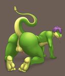  anthro anus balls big_butt butt cum erection green green_body looking_at_viewer male muscles nude paws penis pose red_eyes reptile scalie snake solo spread_legs spreading vamplust wide_hips 
