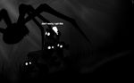  arachnid arthropod dark dark_theme fanart limbo monochrome mot silhouette silhouettes sofa spider stylized vga_fanart wallpaper 