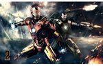  2boys armor fighting_stance gun helmet iron_man longai male male_focus marvel multiple_boys sparks war_machine weapon 