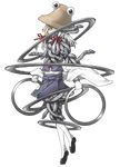  blonde_hair full_body jewelry looking_at_viewer mazeran mishaguji moriya's_iron_rings moriya_suwako persona ring silver_hair solo touhou transparent_background yellow_eyes 