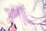  closed_eyes colored_eyelashes hands_together kai_aki long_hair own_hands_together purple_hair shirt solo sophie_(tales) tales_of_(series) tales_of_graces twintails white_background 