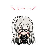  &gt;_&lt; :3 :d ahoge animated animated_gif closed_eyes dress haiyore!_nyaruko-san huge_ahoge lowres nyarlathotep_(nyaruko-san) open_mouth smile taiyou_iwaku_moe_yo_chaos thighhighs x3 xd 