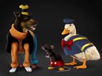  canine clothing disney dog donald_duck duck male mickey_mouse mouse rodent tagme the_truth where_is_your_god_now 