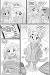  &gt;_&lt; animal_ears breasts cat_ears catgirl cellphone comic female feral ferret human imew lori_(imew) mustelid nekonny o_o phone sammy_(imew) transformation 