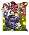  1girl armor blush bnahabra_(armor) boots brown_hair capcom green_eyes highres monster_hunter monster_hunter_3 skirt smile solo 