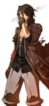  23_(real_xxiii) amemiya_rindou god_eater god_eater_burst highres male_focus simple_background smoking solo white_background 