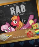  &hearts; &lt;3 big_macintosh_(mlp) black_board blonde_hair cheerilee_(mlp) class cutie_mark english_text equine female feral freckles friendship_is_magic fruit green_eyes hair horse long_hair looking_at_viewer male mammal my_little_pony parody pink_hair pony poster red_bull smile sweat teacher text wolfjedisamuel yoke 