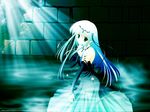  blue_hair dress green_eyes jpeg_artifacts long_hair nanao_naru tagme 