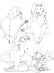 absurd_res anthro big_breasts breasts butt cinderace dominant dominant_female duo female fur generation_4_pokemon generation_8_pokemon genitals hi_res lagomorph lopunny male mammal monochrome nintendo nipples nude object_in_ass pokemon pokemon_(species) submissive submissive_male thick_thighs vilf wide_hips
