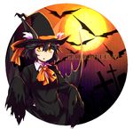  bad_id bad_pixiv_id bangs bat halloween kikuseki original solo 