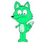  blush embarrassed furry green_fur groin mint_colored nude penis weenie wiener williamthewolf0102 wolf 