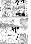  /\/\/\ 2girls animal_ears bad_id bad_pixiv_id comic dragon_ball greyscale hidefu_kitayan hijiri_byakuren kienzan monochrome multiple_girls nazrin parody sweat touhou translated 