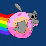 1:1 animated anthro big_breasts big_diaper blush breasts clean_diaper cleavage clothed clothing diaper domestic_cat felid feline felis female hand_on_head huge_breasts huge_diaper huge_thighs looking_at_viewer mammal meme nyan_cat nyan_cat_(copyright) rainbow rosycozy short_playtime solo space tail tail_motion tailwag thick_thighs underwear