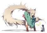  1girl animal_ears bad_id bad_pixiv_id cat_ears cat_tail dress hiramatsu_(rama) original tail 