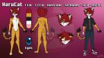 anthro domestic_cat fan_character felid feline felis haru_(disambiguation) hi_res male male/male mammal model_sheet solo