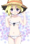  bad_id bad_pixiv_id bikini blonde_hair blue_eyes engawa_(sickboy914) genderswap genderswap_(mtf) hat mutou_yuugi short_hair solo straw_hat swimsuit yuu-gi-ou yuu-gi-ou_duel_monsters 