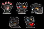 3:2 aggravated anthro blush bodily_fluids chibi crying domestic_cat emoji emote emoticon exhausted felid feline felis female fetishame flustered heart_symbol jaguar love low_res mammal mischievous pantherine solo tears