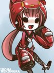  animal_ears animal_helmet cat_ears chibi drahtpuppe hello_kitty helmet long_hair nekomura_iroha pink_hair smile solo spacesuit speaker vocaloid 