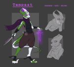 anthro astralynx asymmetrical_coloring dragon dragonborn_(dnd) dungeons_and_dragons female green_body green_scales hasbro hi_res horn magic_user mythological_creature mythological_scalie mythology open_mouth purple_eyes rogue scales scalie white_body white_scales wizards_of_the_coast