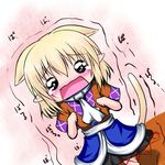  animal_ears blush cat_ears cat_tail chibi hoshizuki_(seigetsu) kemonomimi_mode mizuhashi_parsee puru-see scarf solo tail tears touhou trembling 