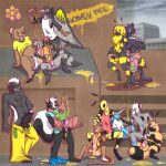 1:1 4_arms absurd_res american_opossum anal anal_penetration andromorph ant antennae_(anatomy) anthro apodiform arthropod avian back_wings badger bear bee bird bodily_fluids body_hair bottomless bottomwear bottomwear_down chest_hair clothed clothing condom cum cum_everywhere cum_in_clothing cum_in_pants ejaculation eyes_closed eyewear filled_condom flavored_cum food foreskin genital_fluids genitals glasses graffiti group group_sex hands-free hi_res honey_(food) honey_badger honey_cum honey_dipper humanoid_genitalia humanoid_penis hummingbird hymenopteran insect intersex intersex/male jockstrap kinkajou male male/male mammal marsupial masturbation mephitid messy multi_arm multi_limb mustelid musteline nude orgy pants pants_down partially_clothed penetration penis procyonid raccoon sanssouci sex sexual_barrier_device skunk tapering_penis tongue tongue_out underwear unusual_bodily_fluids unusual_cum unusual_genital_fluids wasp wings